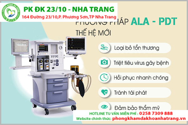  Hỗ trợ hỗ trợ điều trị sùi mào gà bằng phương pháp ALA - PDT hiệu quả, an toàn