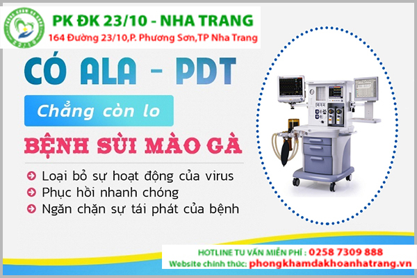  Phương pháp ALA - PLT hỗ trợ trị sùi mào gà hiệu quả