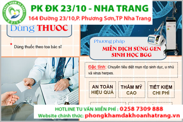 Phương pháp hỗ trợ điều trị mụn sinh dục hiệu quả tại Đa khoa Thủ Dầu Một