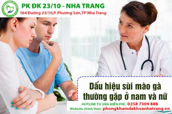 DẤU HIỆU SÙI MÀO GÀ THƯỜNG GẶP Ở NAM VÀ NỮ GIỚI